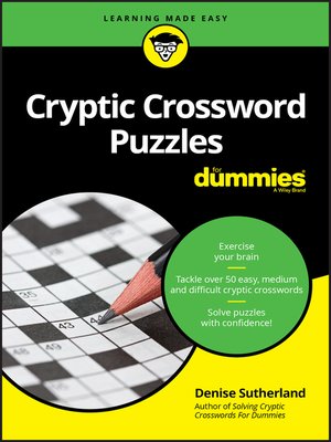 cover image of Cryptic Crossword Puzzles For Dummies